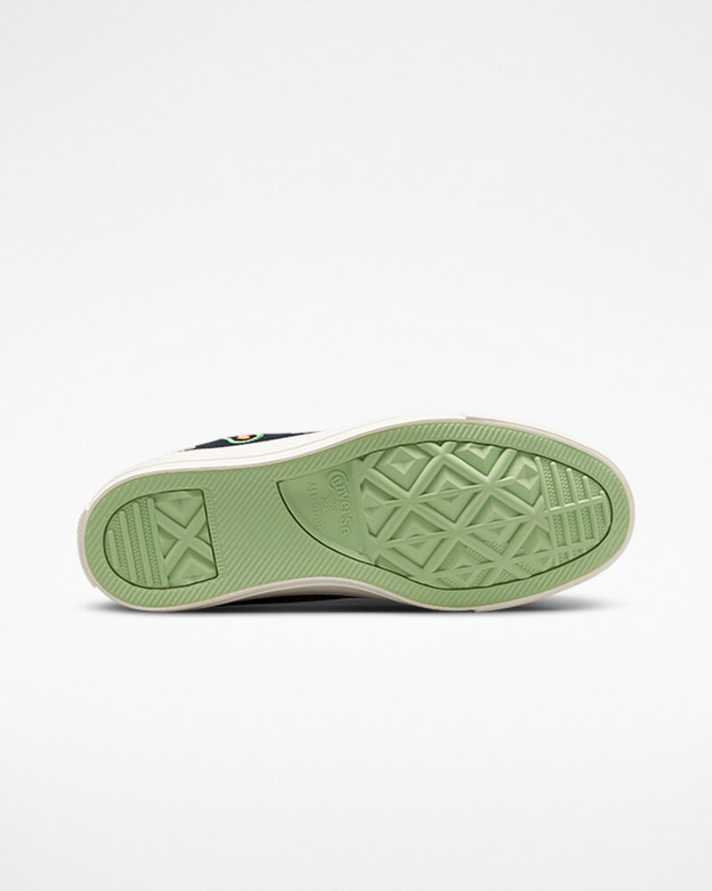 Dámské Vysoké Converse ​Chuck Taylor All Star Festival Embroidered Fruits & Florals Černé Černé Zelene | 3716-JGSVT