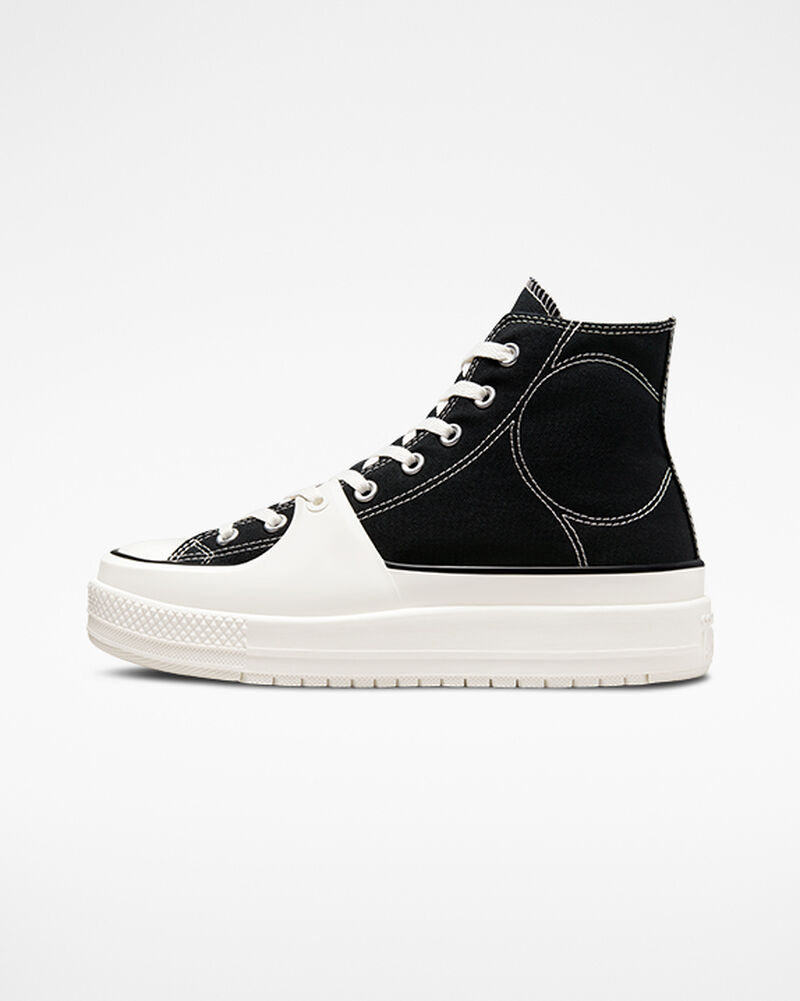 Dámské Vysoké Converse ​Chuck Taylor All Star Construct Unisex Černé Bílé | 3970-DNELR
