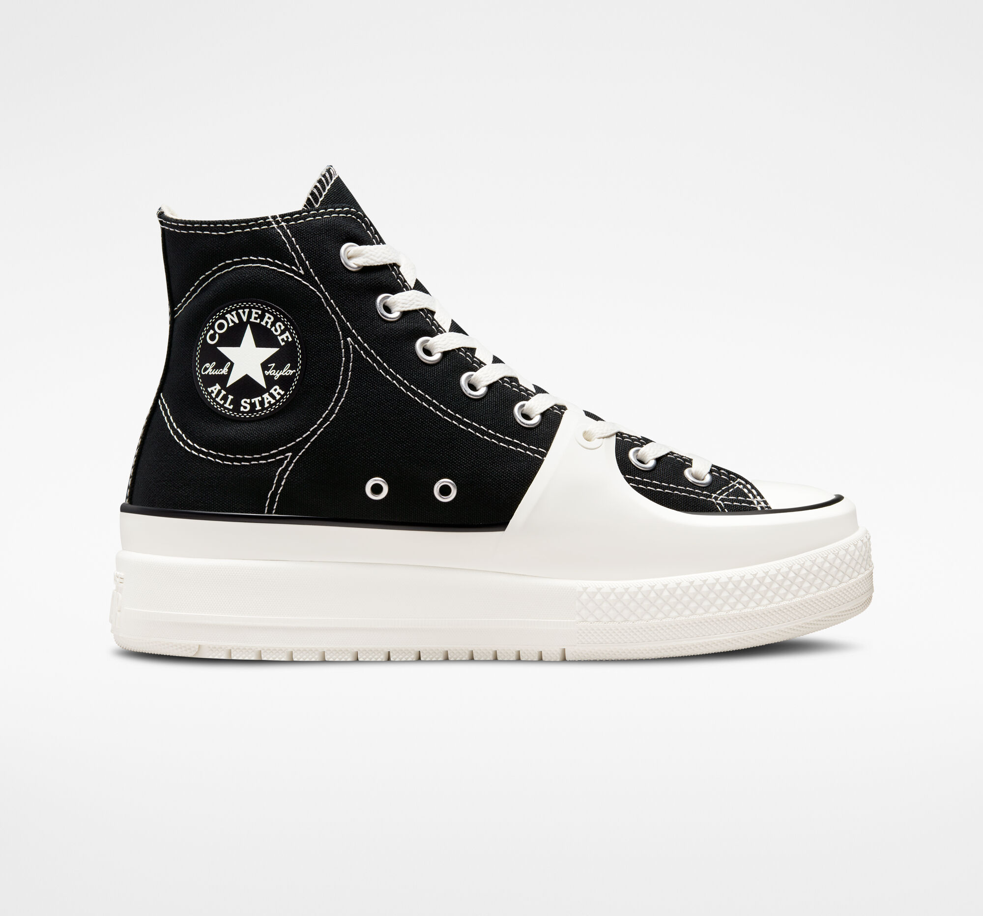 Dámské Vysoké Converse ​Chuck Taylor All Star Construct Unisex Černé Bílé | 3970-DNELR