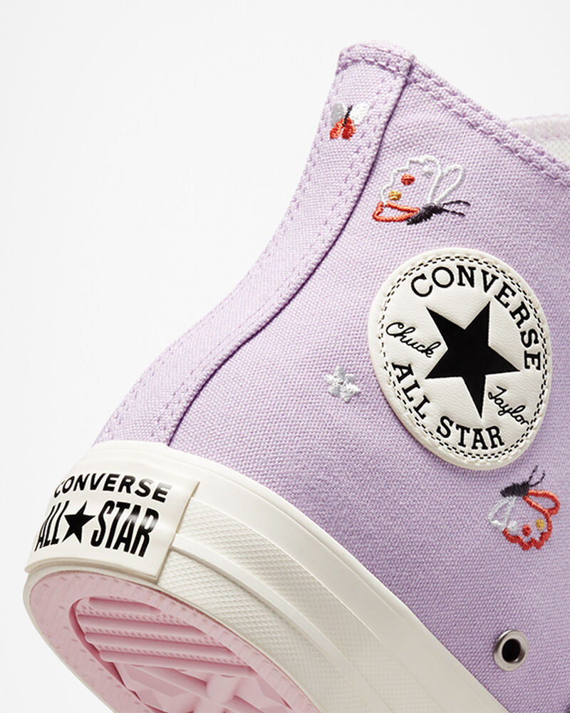 Dámské Vysoké Converse ​Chuck Taylor All Star Butterfly Wings Fialové Bílé Černé | 5307-NALGU