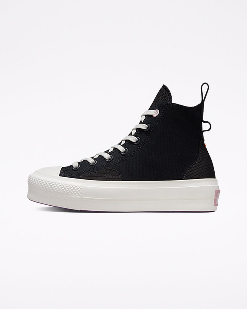 Dámské Vysoké Converse ​Chuck Taylor All Star Lift Future Utility Černé Fialové | 5937-LAJYS