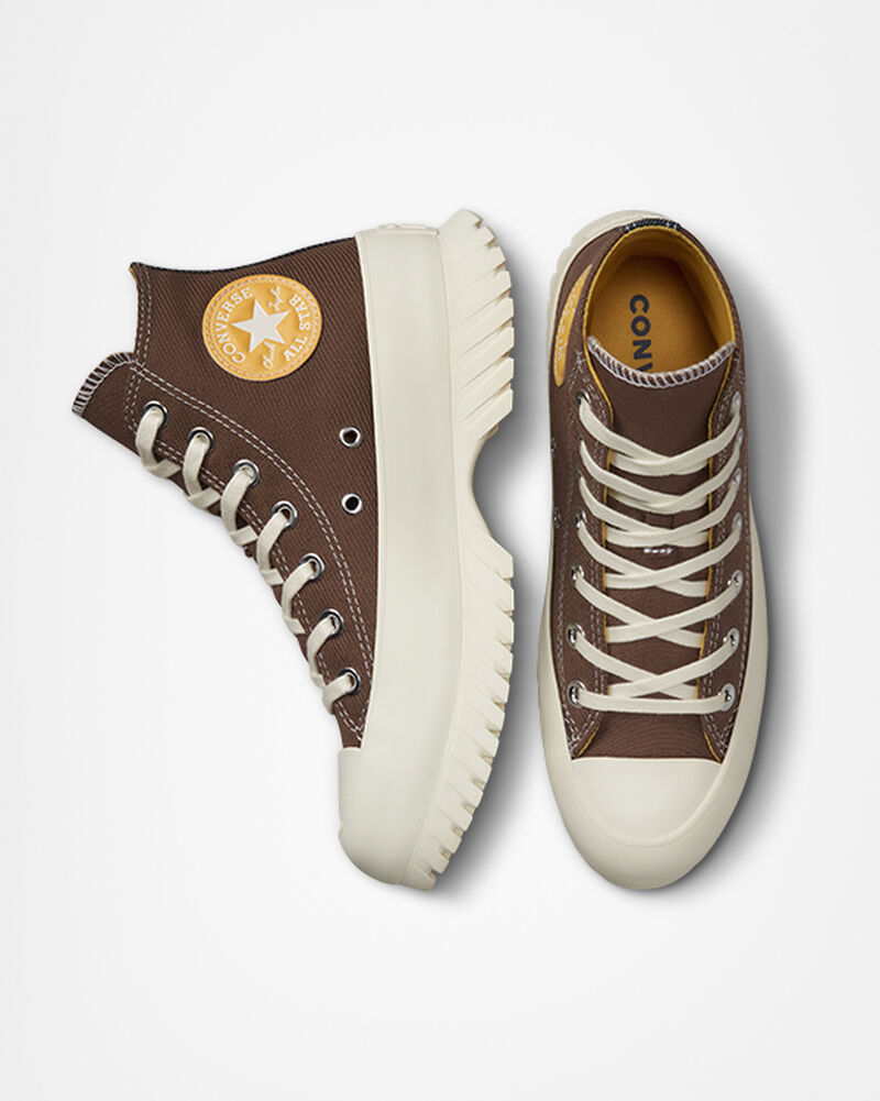 Dámské Vysoké Converse ​Chuck Taylor All Star Lugged 2.0 Denim Hnědé | 7258-AKSCM