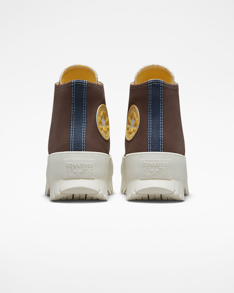 Dámské Vysoké Converse ​Chuck Taylor All Star Lugged 2.0 Denim Hnědé | 7258-AKSCM