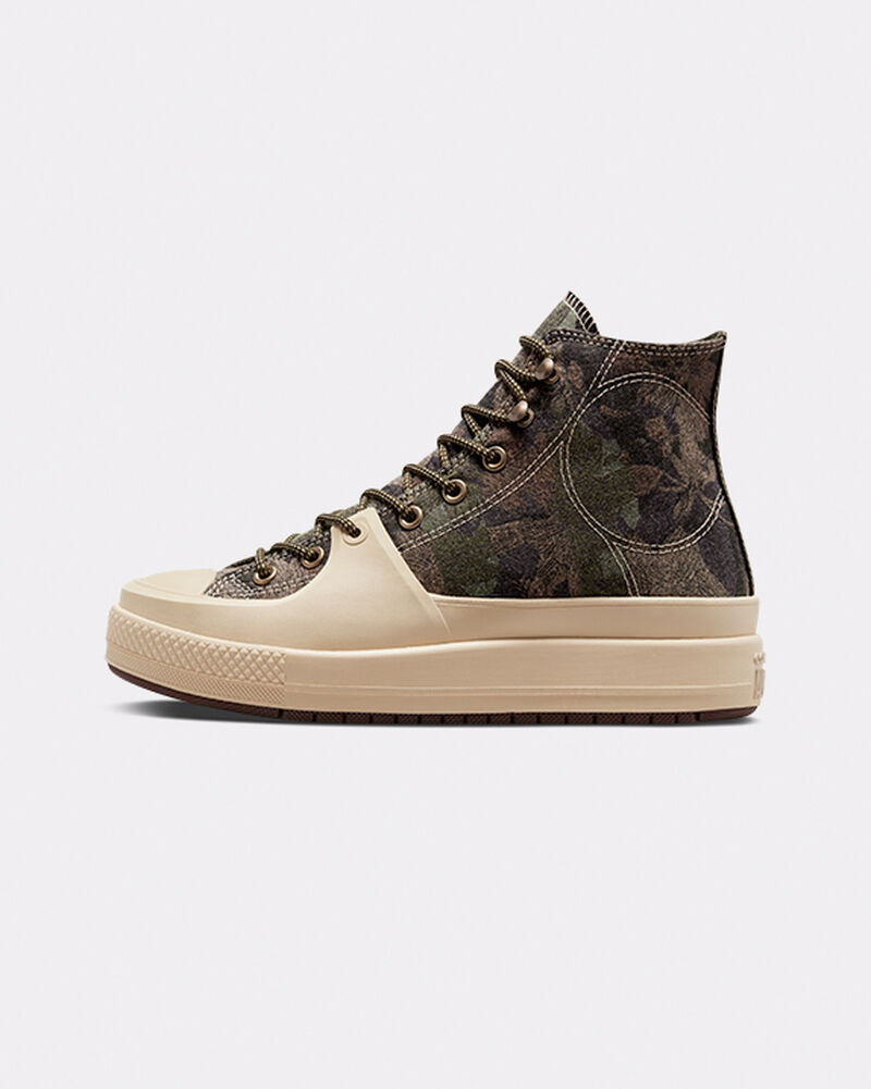 Dámské Vysoké Converse ​Chuck Taylor All Star Construct Black Joy Unisex Oat Milk/Roasted/Grassy | 7351-HUKJB
