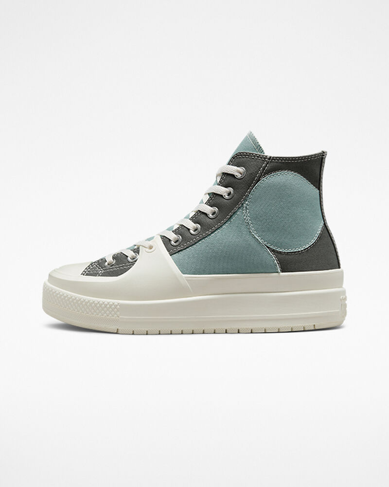 Dámské Vysoké Converse ​Chuck Taylor All Star Construct Colorblock Unisex Šedé Šedé | 7489-LWVZY