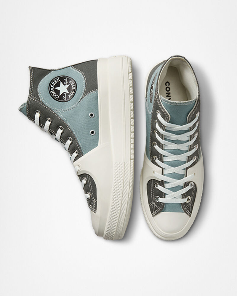 Dámské Vysoké Converse ​Chuck Taylor All Star Construct Colorblock Unisex Šedé Šedé | 7489-LWVZY