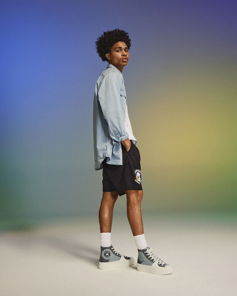 Dámské Vysoké Converse ​Chuck Taylor All Star Construct Colorblock Unisex Šedé Šedé | 7489-LWVZY