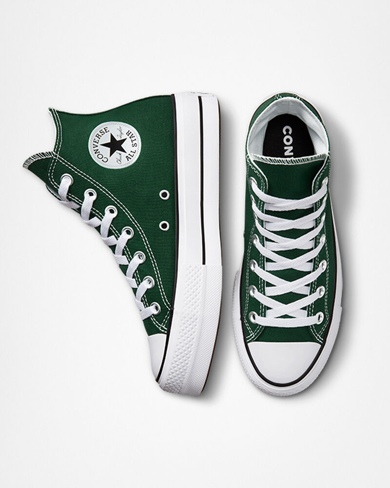Dámské Vysoké Converse ​Chuck Taylor All Star Lift Surplus Platene Bílé Černé | 8952-SZNHP