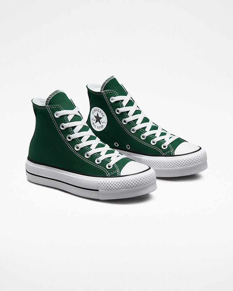 Dámské Vysoké Converse ​Chuck Taylor All Star Lift Surplus Platene Bílé Černé | 8952-SZNHP