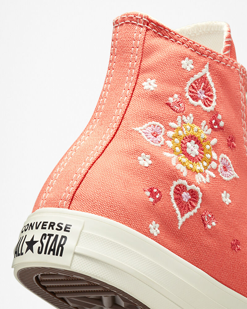 Dámské Vysoké Converse ​Chuck Taylor All Star Floral Embroidery Černé | 9035-MDRZJ