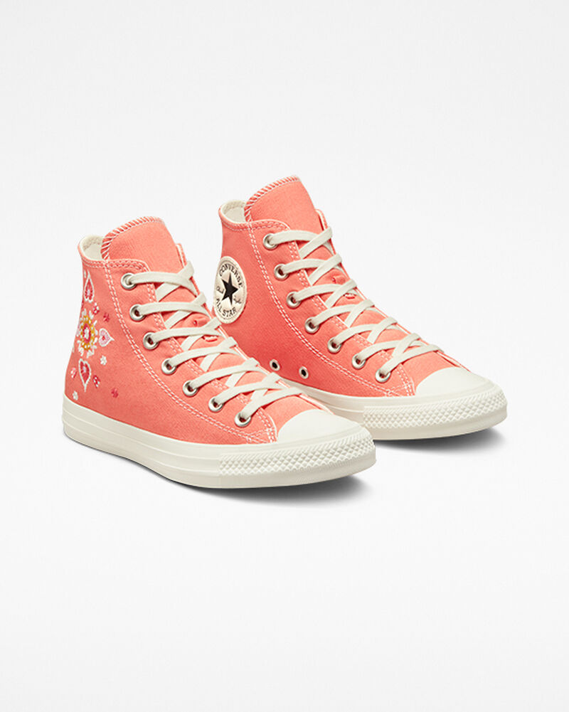 Dámské Vysoké Converse ​Chuck Taylor All Star Floral Embroidery Černé | 9035-MDRZJ