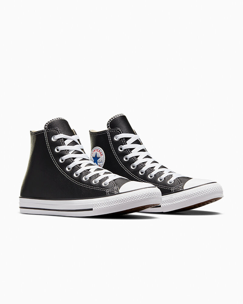 Dámské Vysoké Converse ​Chuck Taylor All Star Læder Unisex Černé | 9305-PZTRI