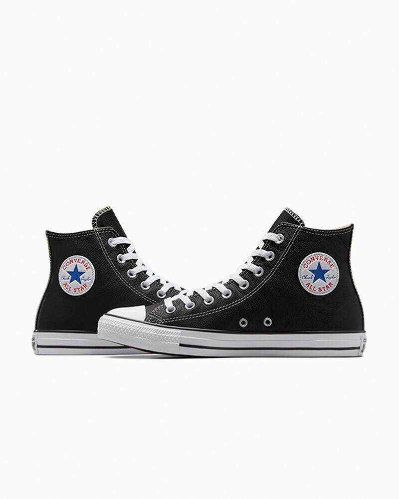 Dámské Vysoké Converse ​Chuck Taylor All Star Læder Unisex Černé | 9305-PZTRI