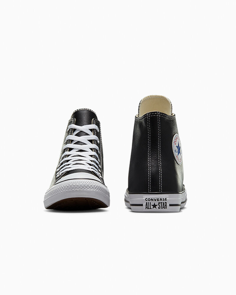 Dámské Vysoké Converse ​Chuck Taylor All Star Læder Unisex Černé | 9305-PZTRI