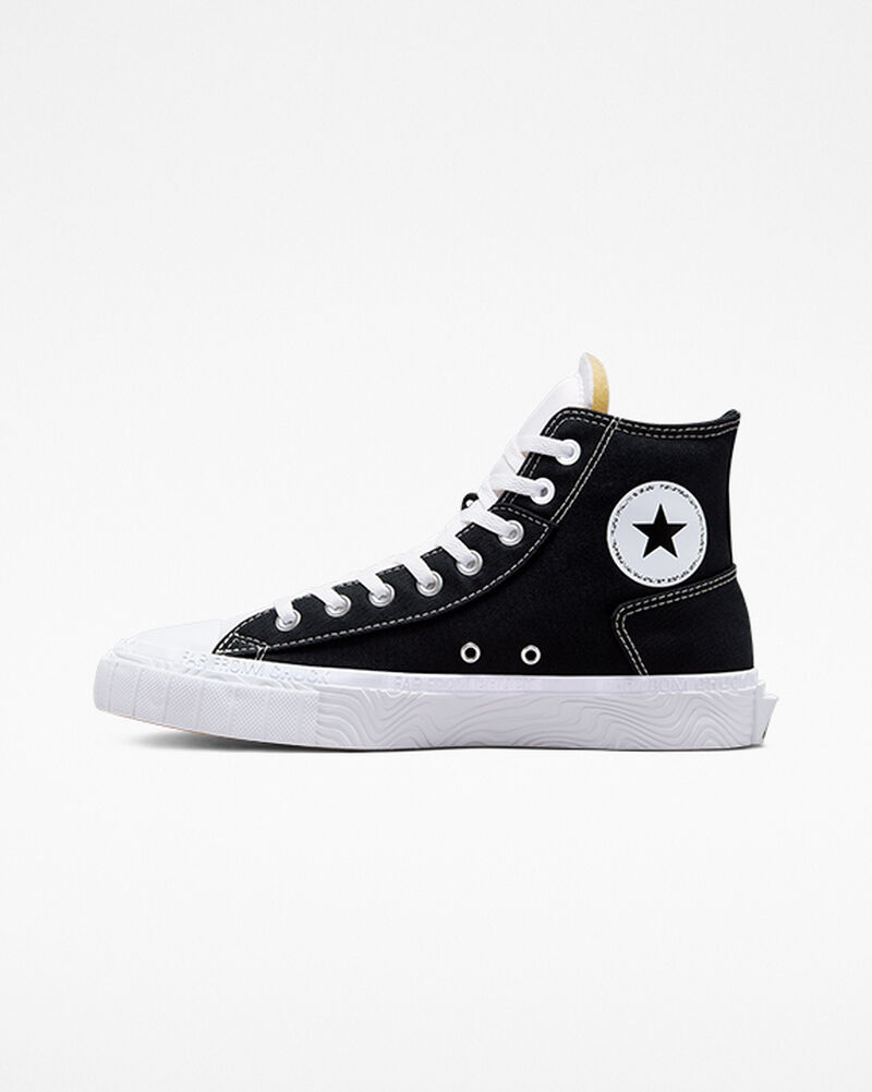 Dámské Vysoké Converse ​Chuck Taylor Alt Star Platene Unisex Černé Bílé Bílé | 4728-GCJFU