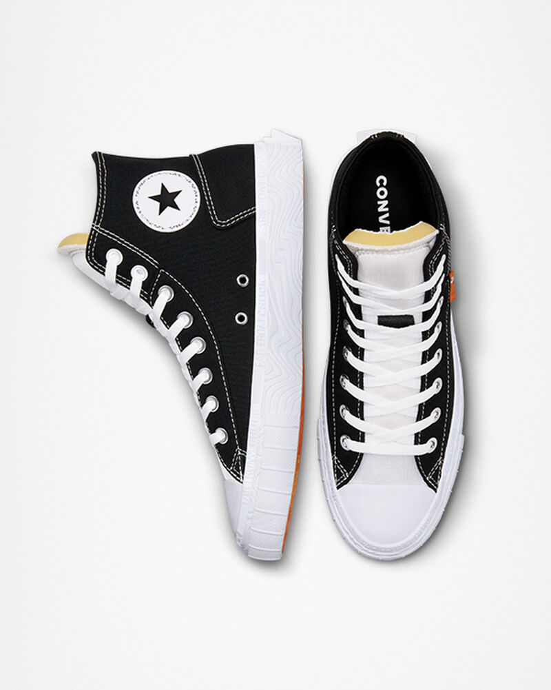 Dámské Vysoké Converse ​Chuck Taylor Alt Star Platene Unisex Černé Bílé Bílé | 4728-GCJFU
