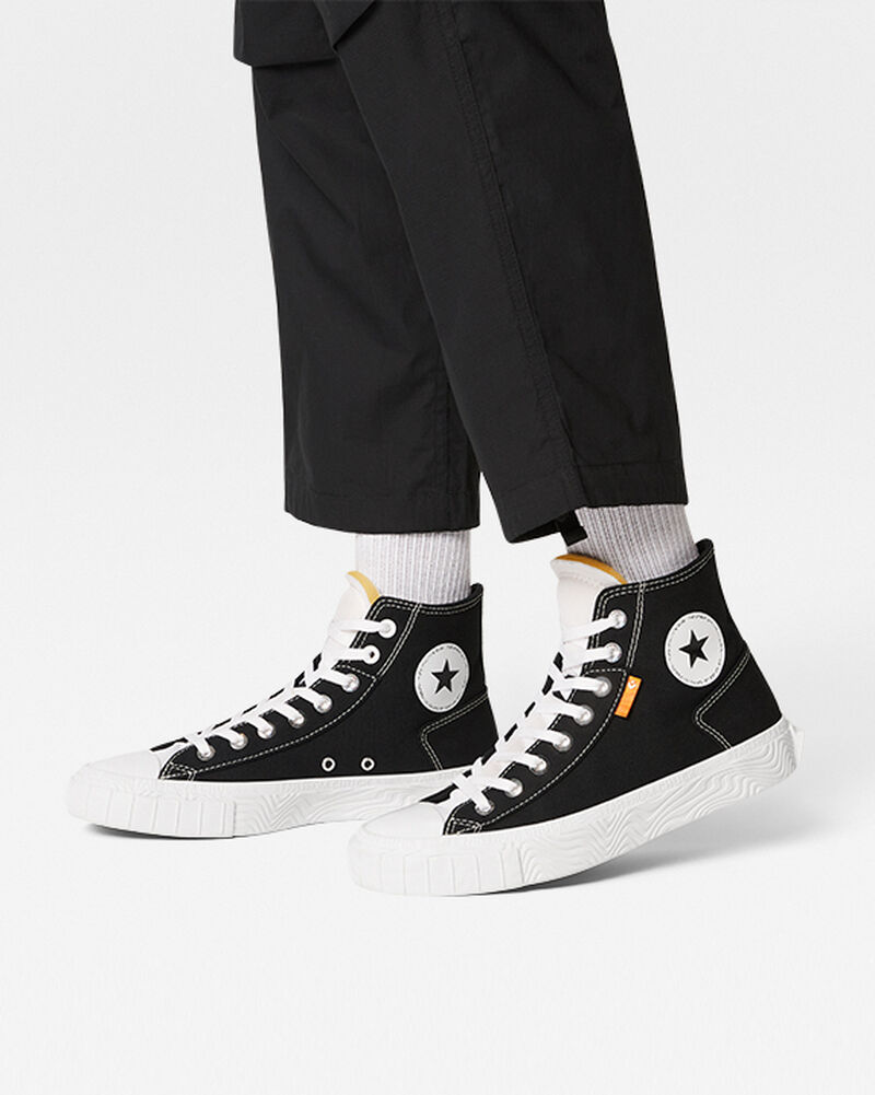 Dámské Vysoké Converse ​Chuck Taylor Alt Star Platene Unisex Černé Bílé Bílé | 4728-GCJFU