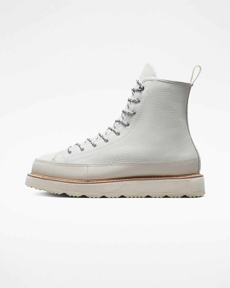 Dámské Vysoké Converse ​Chuck Taylor Crafted Boot Unisex Béžový Bílé Růžové | 2675-BXZHL