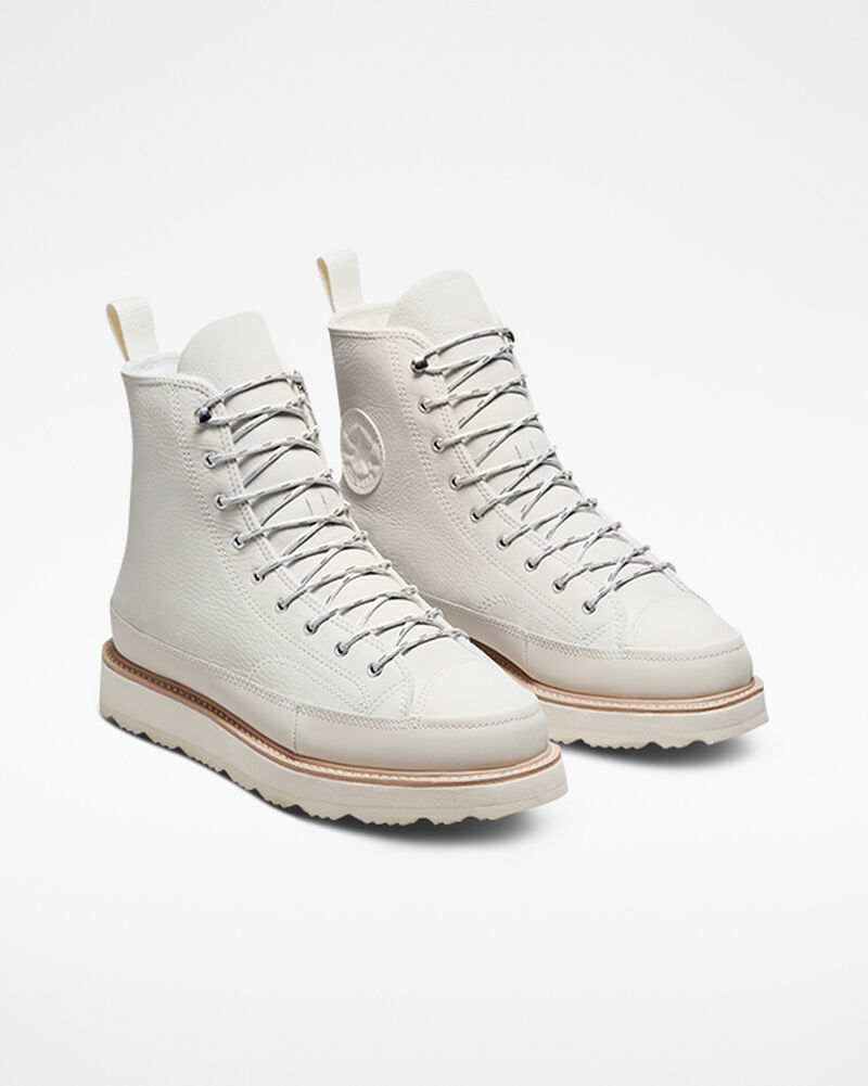 Dámské Vysoké Converse ​Chuck Taylor Crafted Boot Unisex Béžový Bílé Růžové | 2675-BXZHL