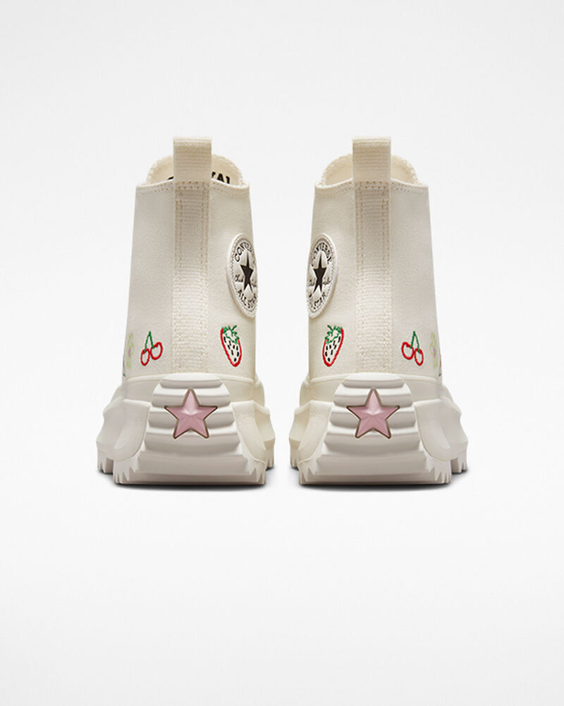 Dámské Vysoké Converse ​Run Star Hike Embroidered Fruits & Florals Unisex Růžové | 2164-TIVOM