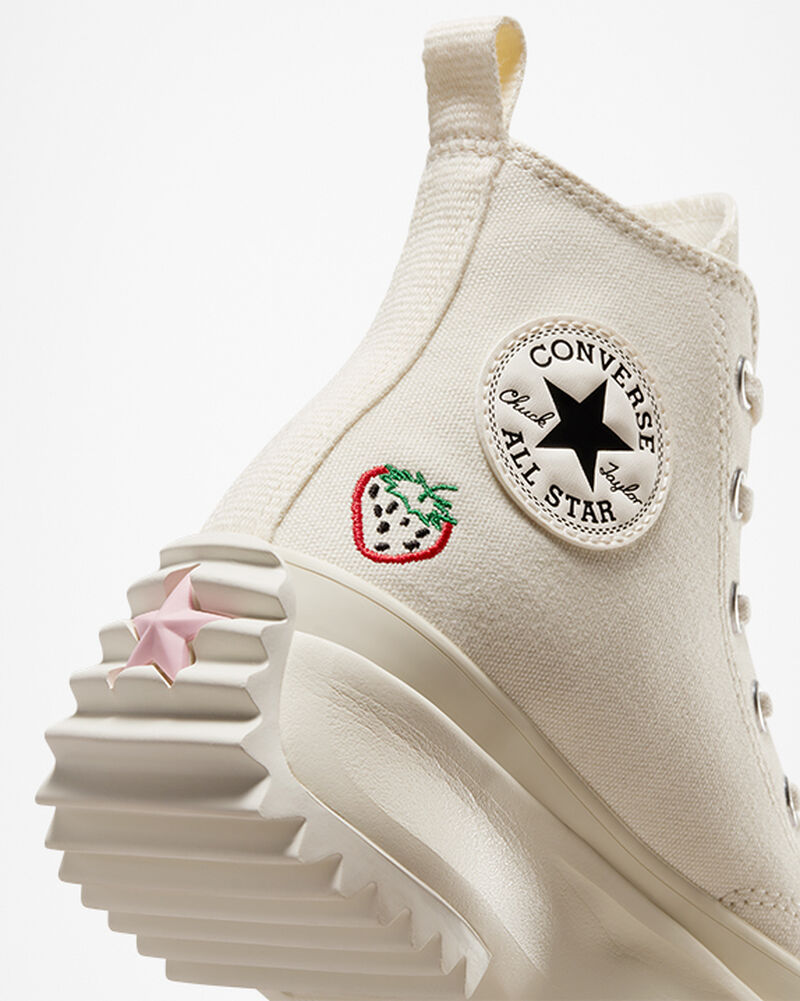 Dámské Vysoké Converse ​Run Star Hike Embroidered Fruits & Florals Unisex Růžové | 2164-TIVOM