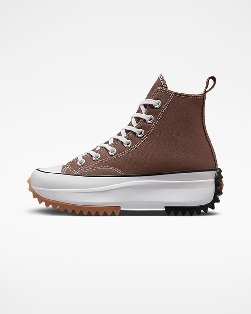 Dámské Vysoké Converse ​Run Star Hike Unisex Hnědé Černé Bílé | 1670-TEYHI