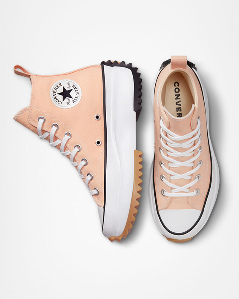 Dámské Vysoké Converse ​Run Star Hike Unisex Koralove Bílé Černé | 3827-MIJRD