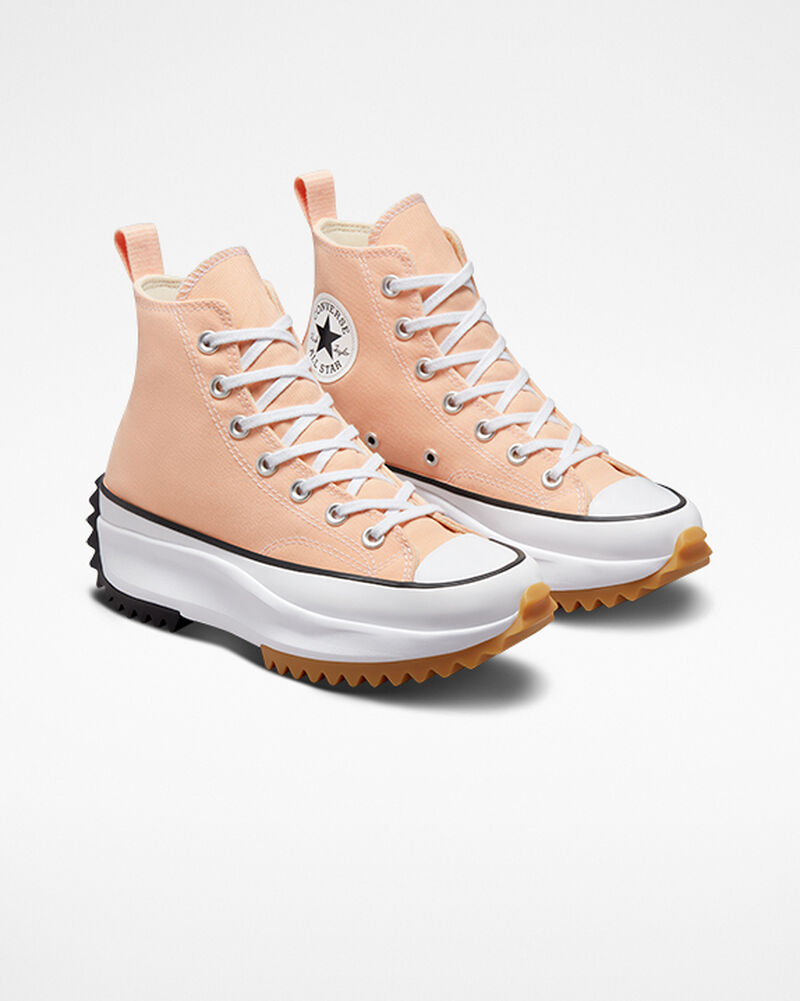 Dámské Vysoké Converse ​Run Star Hike Unisex Koralove Bílé Černé | 3827-MIJRD