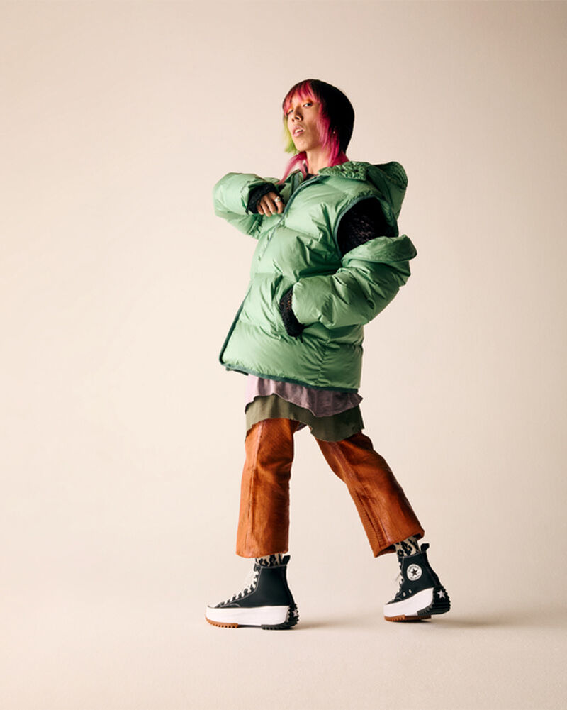 Dámské Vysoké Converse ​Run Star Hike Unisex Černé Bílé | 5321-VXIHB