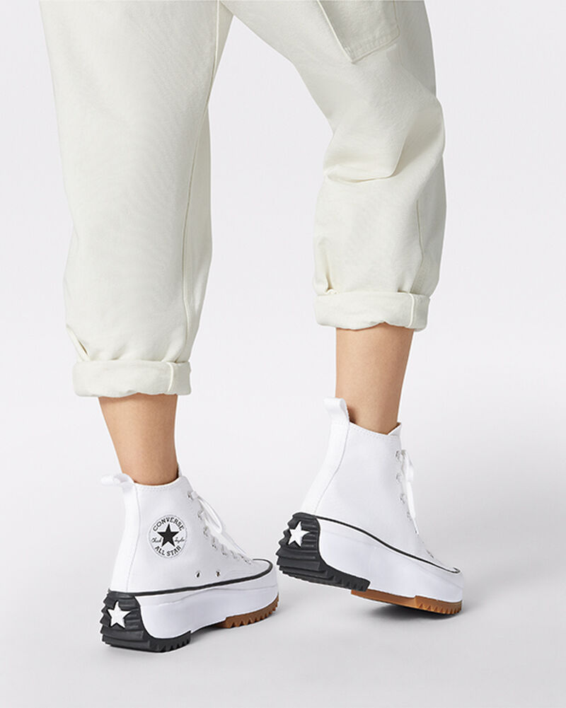 Dámské Vysoké Converse ​Run Star Hike Unisex Bílé Černé | 9027-MKNFT