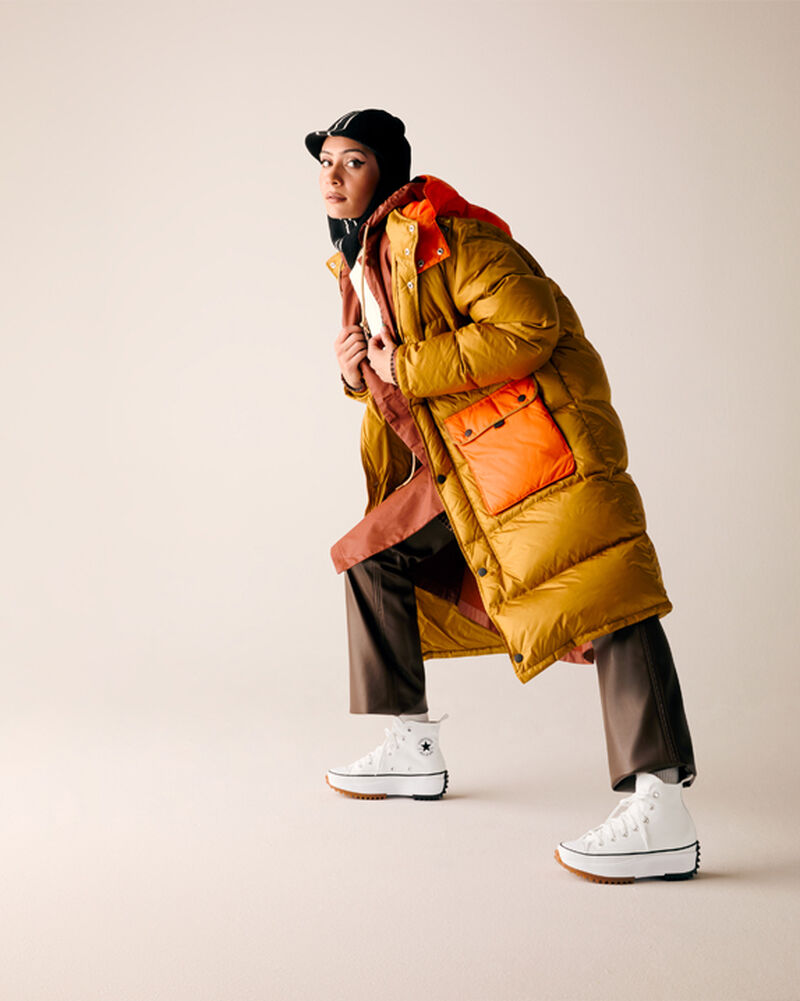 Dámské Vysoké Converse ​Run Star Hike Unisex Bílé Černé | 9027-MKNFT
