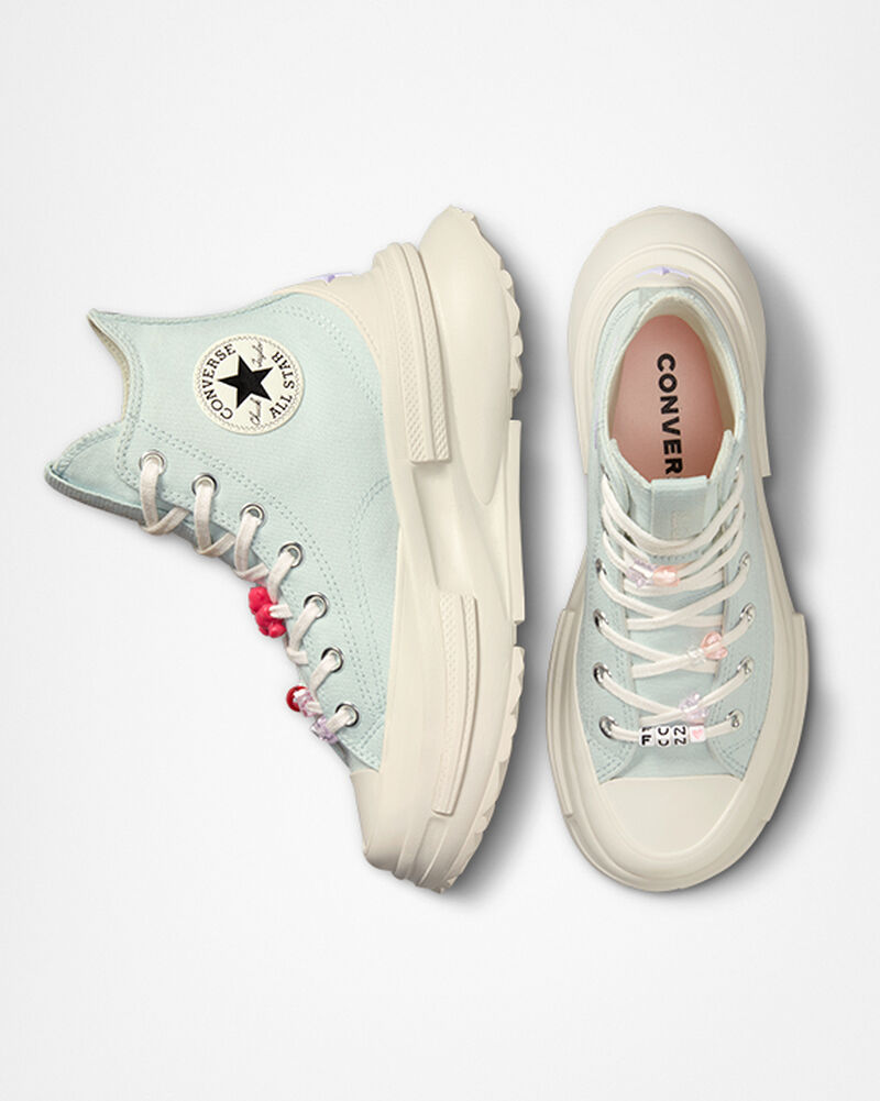 Dámské Vysoké Converse ​Run Star Legacy CX DIY Beads Světle Tyrkysové Bílé Světle Tyrkysové Bílé | 5732-LTRSO