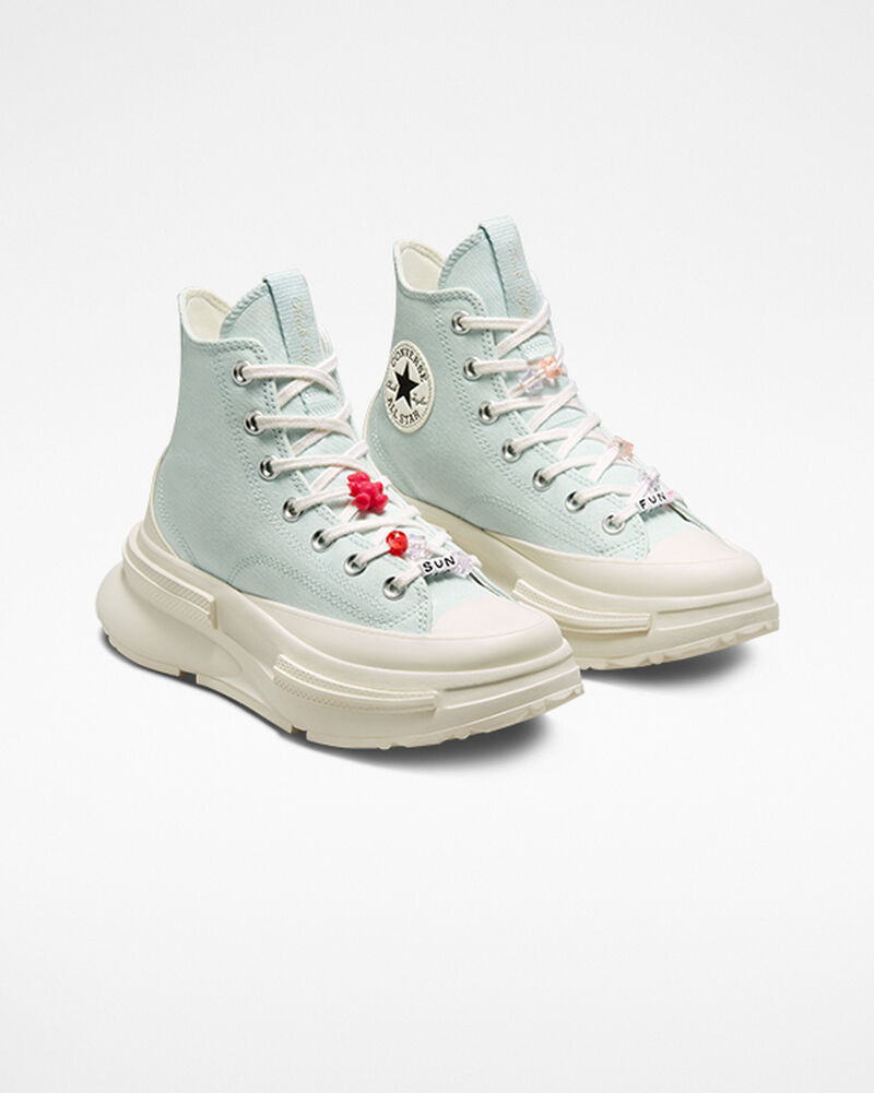 Dámské Vysoké Converse ​Run Star Legacy CX DIY Beads Světle Tyrkysové Bílé Světle Tyrkysové Bílé | 5732-LTRSO