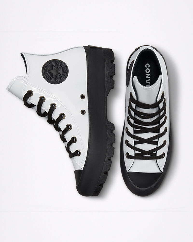 Dámské Vysoké Converse ​Surface Fusion Lugged Chuck Taylor All Star Bílé Bílé Černé | 0952-OJGYD