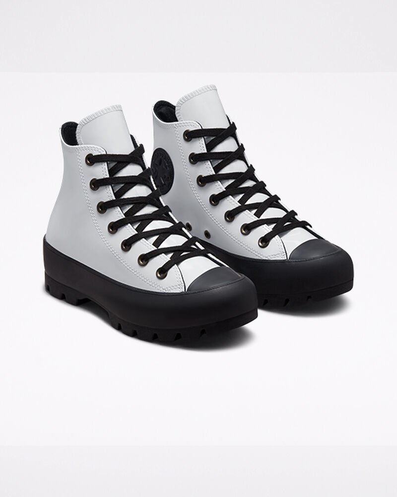 Dámské Vysoké Converse ​Surface Fusion Lugged Chuck Taylor All Star Bílé Bílé Černé | 0952-OJGYD