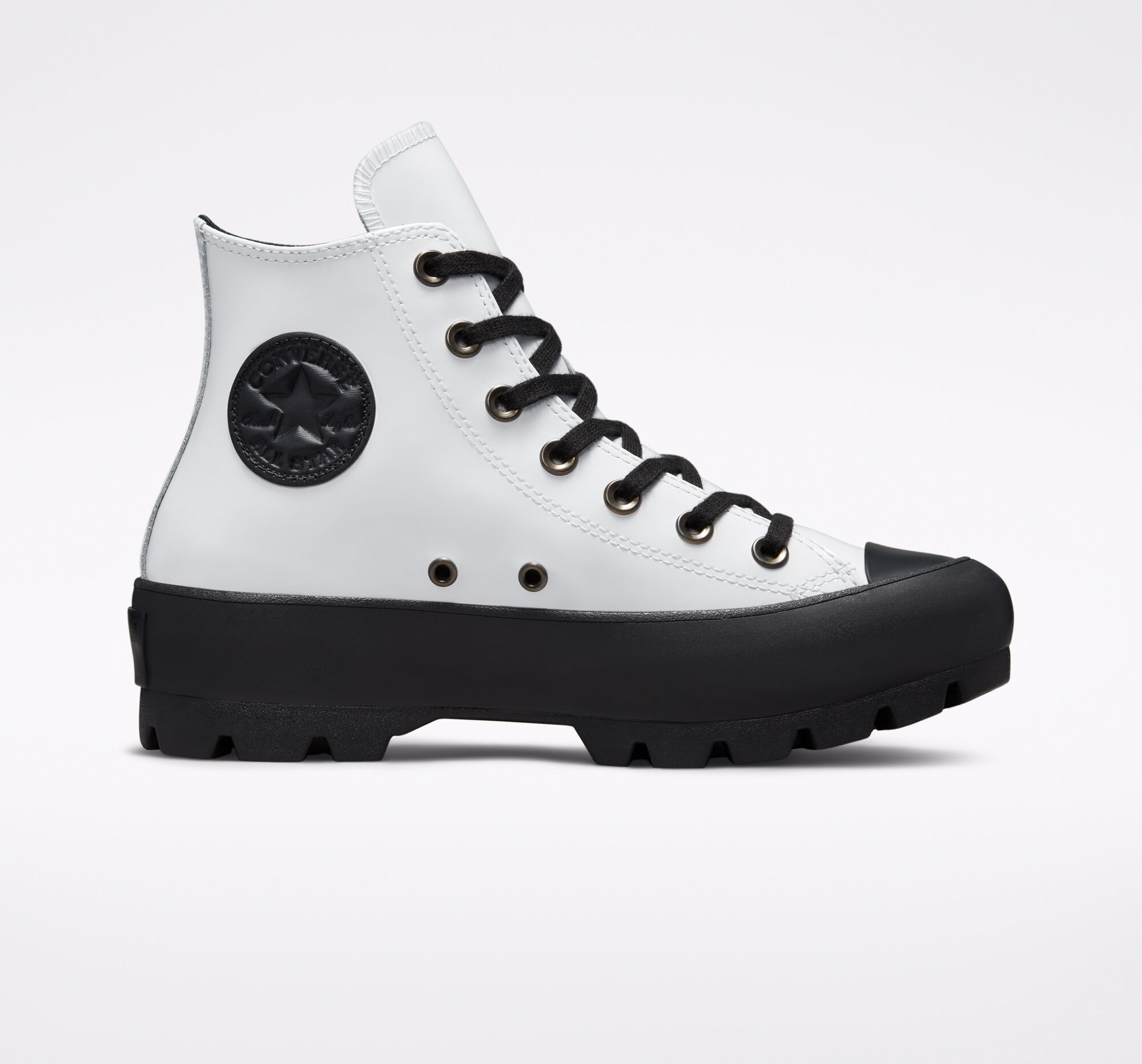 Dámské Vysoké Converse ​Surface Fusion Lugged Chuck Taylor All Star Bílé Bílé Černé | 0952-OJGYD
