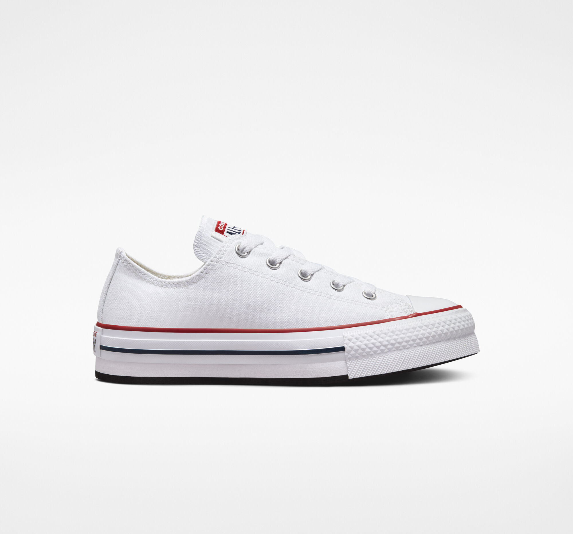 Dětské Boty Na Platformy Converse Chuck Taylor All Star Lift Bílé Tmavě Červené Tmavě Blankyt | 8104-KTGWC