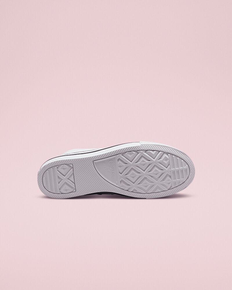 Dětské Boty Na Platformy Converse ​Chuck Taylor All Star Lift Læder Big Kids Bílé Béžový Bílé Černé | 0165-NWBZF