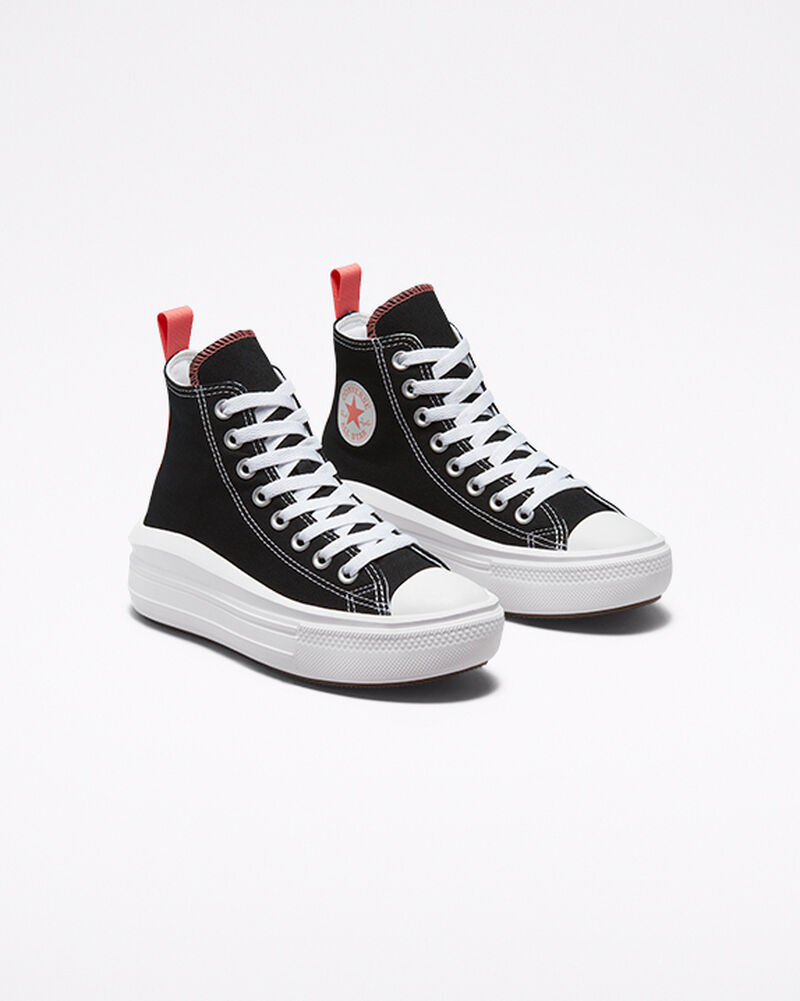Dětské Boty Na Platformy Converse ​Chuck Taylor All Star Move Big Kids Černé Růžové Světle Blankyt Bílé | 1783-YDWMZ