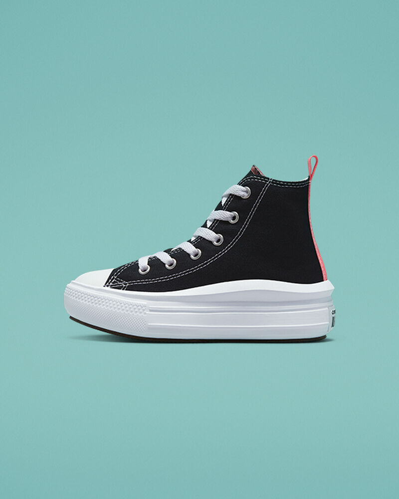Dětské Boty Na Platformy Converse ​Chuck Taylor All Star Move Little Kids Černé Růžové Světle Blankyt Bílé | 3910-USDCX