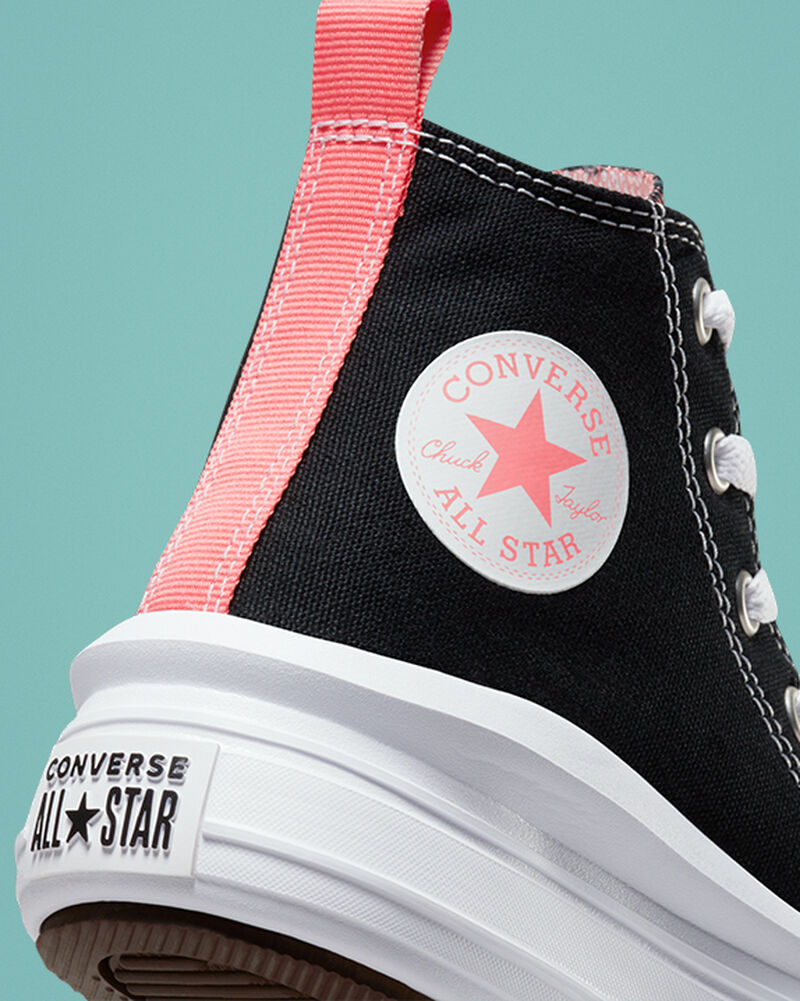 Dětské Boty Na Platformy Converse ​Chuck Taylor All Star Move Little Kids Černé Růžové Světle Blankyt Bílé | 3910-USDCX