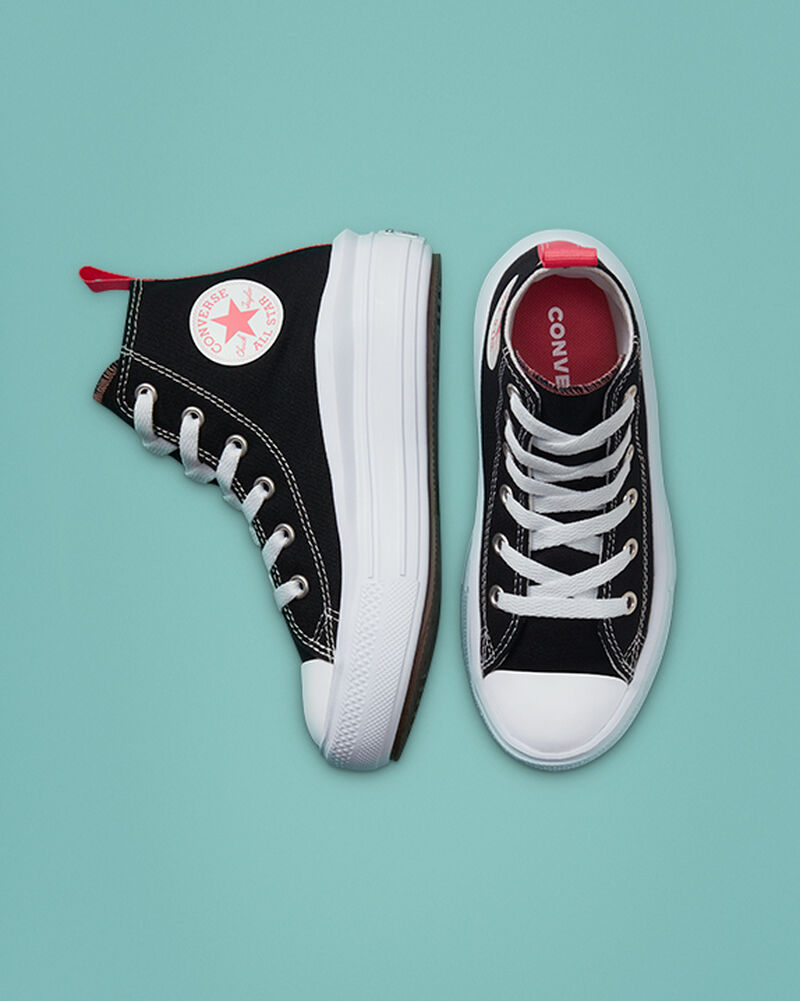Dětské Boty Na Platformy Converse ​Chuck Taylor All Star Move Little Kids Černé Růžové Světle Blankyt Bílé | 3910-USDCX