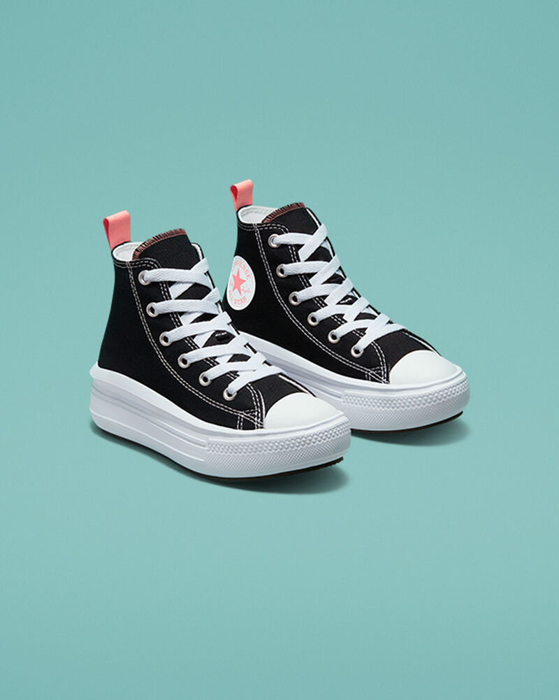 Dětské Boty Na Platformy Converse ​Chuck Taylor All Star Move Little Kids Černé Růžové Světle Blankyt Bílé | 3910-USDCX