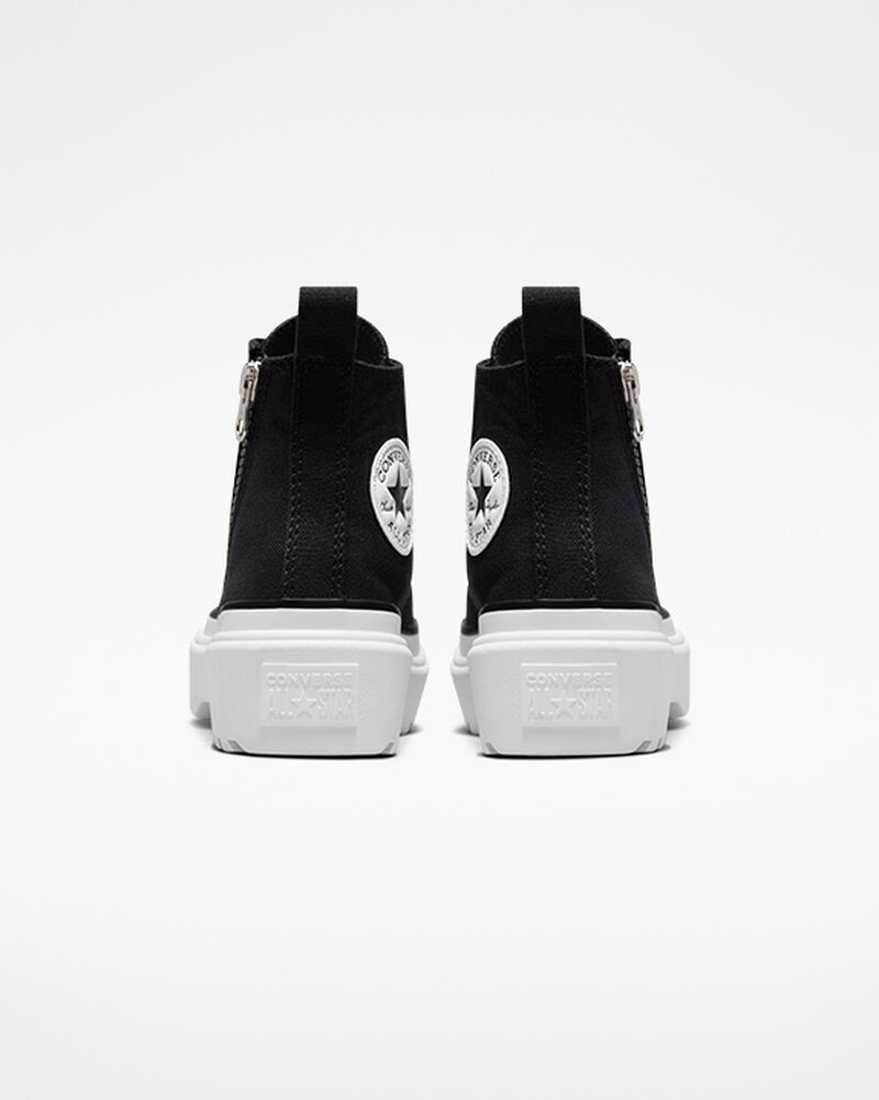 Dětské Boty Na Platformy Converse ​Chuck Taylor All Star Lugged Lift Platene Big Kids Černé Černé Bílé | 4638-MXCAU