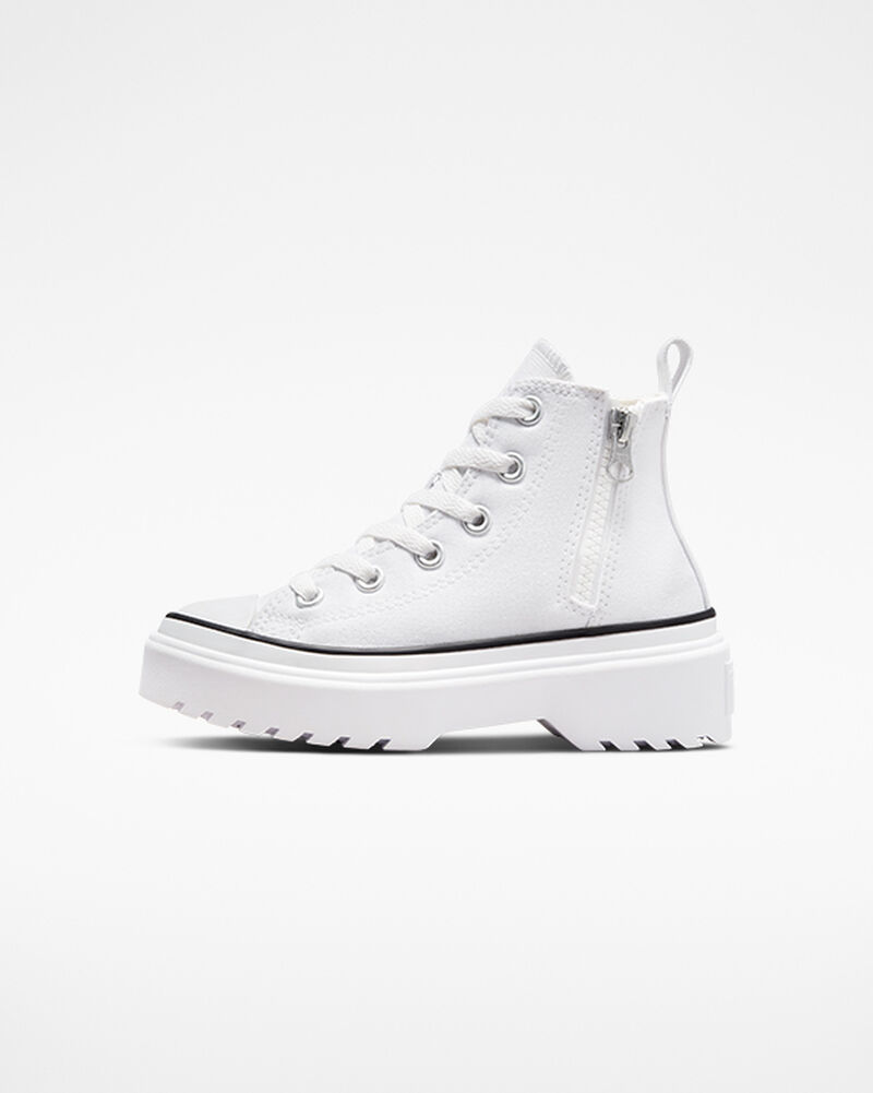 Dětské Boty Na Platformy Converse ​Chuck Taylor All Star Lugged Lift Platene Little Kids Bílé Bílé Černé | 7065-LWZMQ