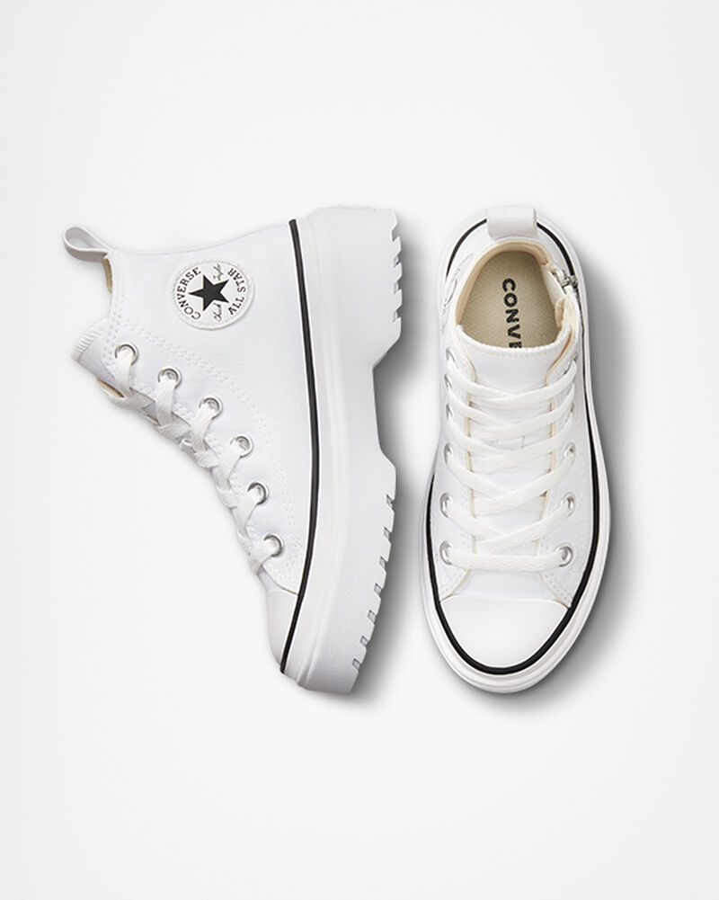 Dětské Boty Na Platformy Converse ​Chuck Taylor All Star Lugged Lift Platene Little Kids Bílé Bílé Černé | 7065-LWZMQ