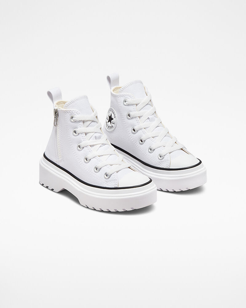 Dětské Boty Na Platformy Converse ​Chuck Taylor All Star Lugged Lift Platene Little Kids Bílé Bílé Černé | 7065-LWZMQ