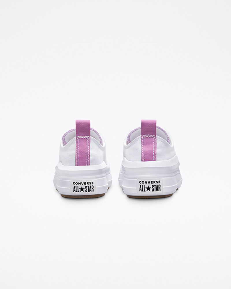 Dětské Boty Na Platformy Converse ​Chuck Taylor All Star Move Little Kids Bílé Fialové Bílé | 7143-WADVR