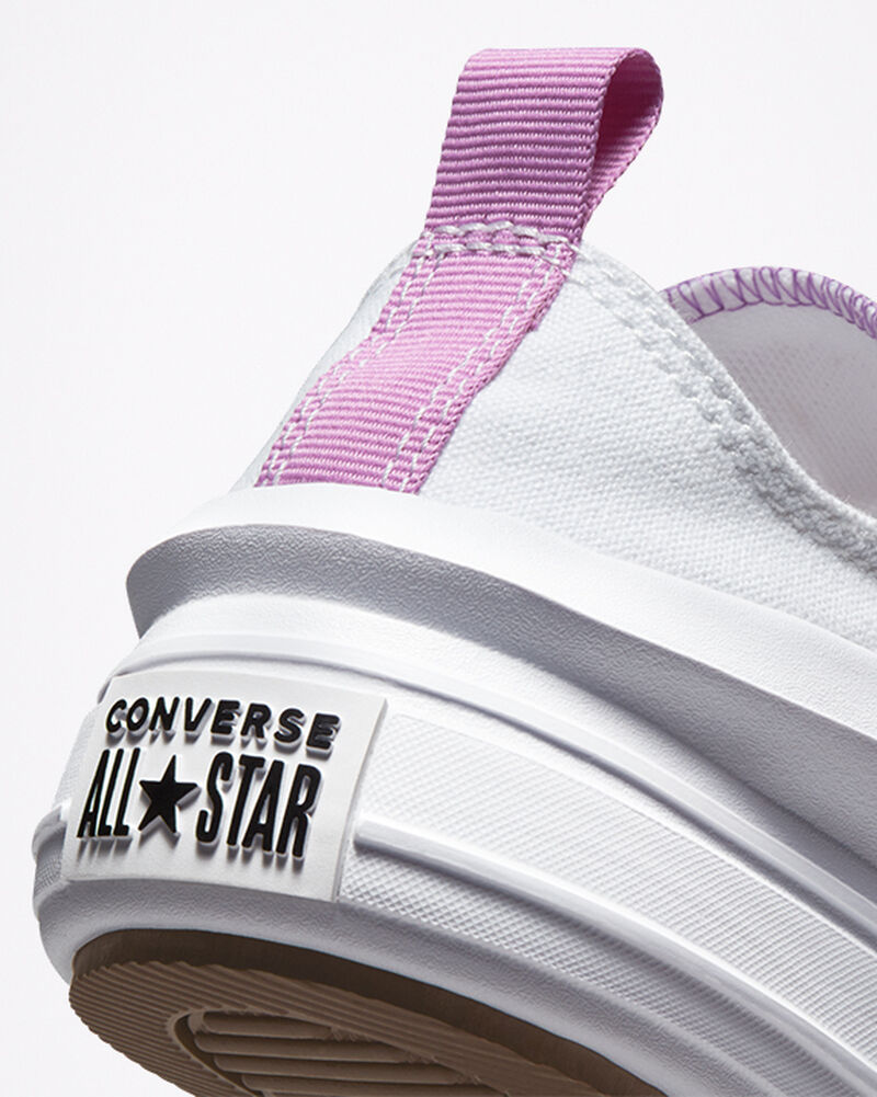 Dětské Boty Na Platformy Converse ​Chuck Taylor All Star Move Little Kids Bílé Fialové Bílé | 7143-WADVR