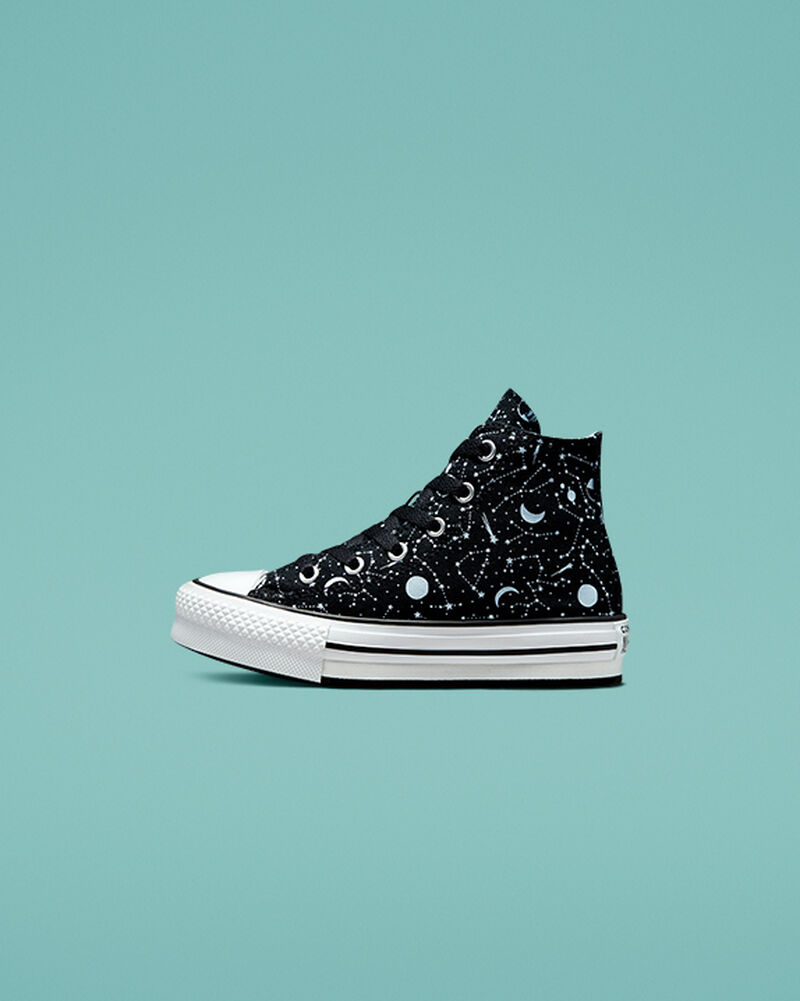 Dětské Boty Na Platformy Converse ​Chuck Taylor All Star EVA Lift Constellations Big Kids Černé Blankyt Bílé | 8901-DPAST